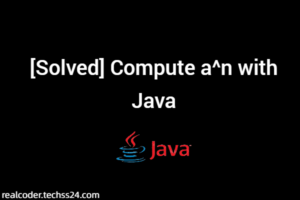 [Solved] Compute a^n with Java